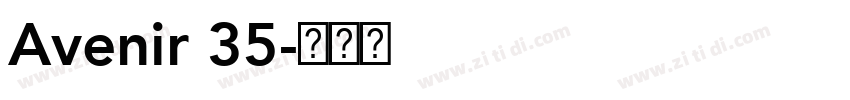 Avenir 35字体转换